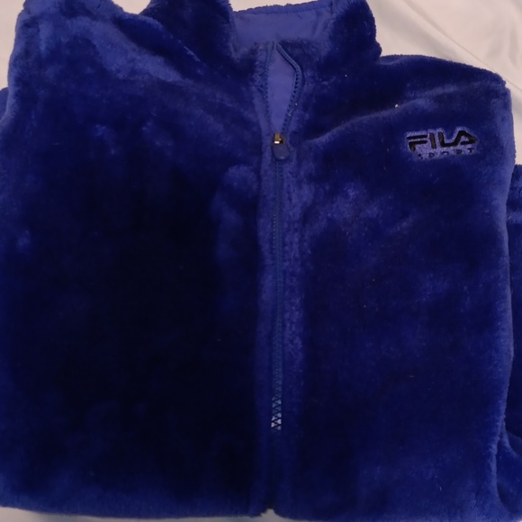 Fils sport purple fuzzy fleece jacket - Picture 5 of 5